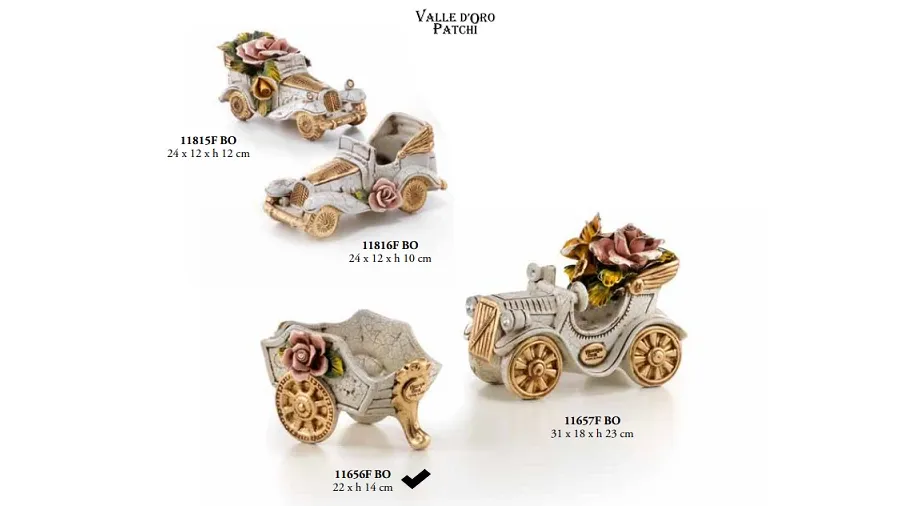 obrazek 1 Wózek ceramiczny z różą - Valle d'oro Patchi