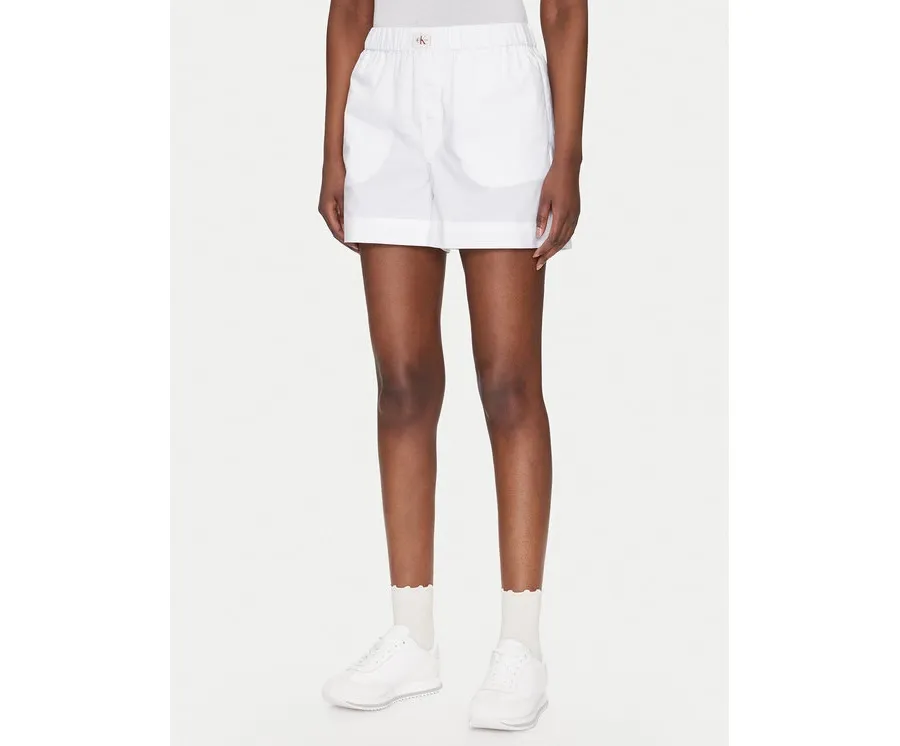 obrazek 1 Calvin Klein Jeans Szorty materiałowe J20J225218 Biały Relaxed Fit