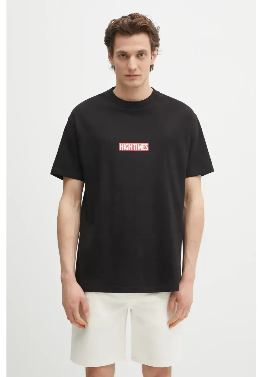 obrazek 1 Wacko Maria t-shirt bawełniany Hightimes męski kolor czarny z nadrukiem HIGHTIMES-WM-TEE05