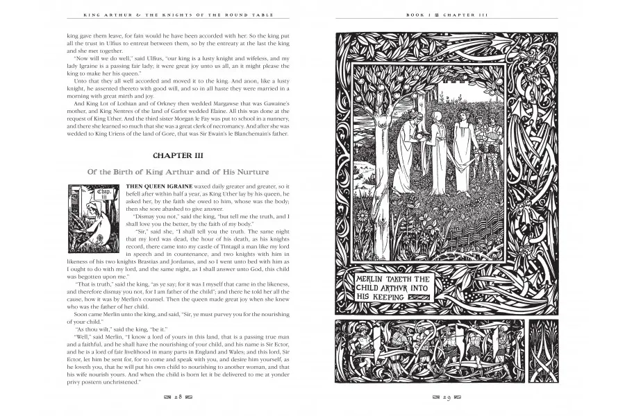 obrazek 4 Książka Opowieści o królu Arturze i Rycerzach Okrągłego Stołu - Flame Tree Publishing