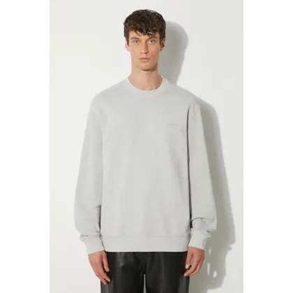 Zdjęcie Carhartt WIP bluza bawełniana Duster Script Sweat męska kolor szary gładka I033065.29JGD