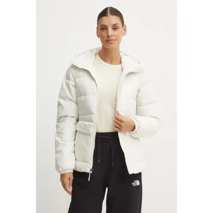 Zdjęcie The North Face kurtka puchowa Gotham damska kolor beżowy zimowa NF0A84IWQLI1