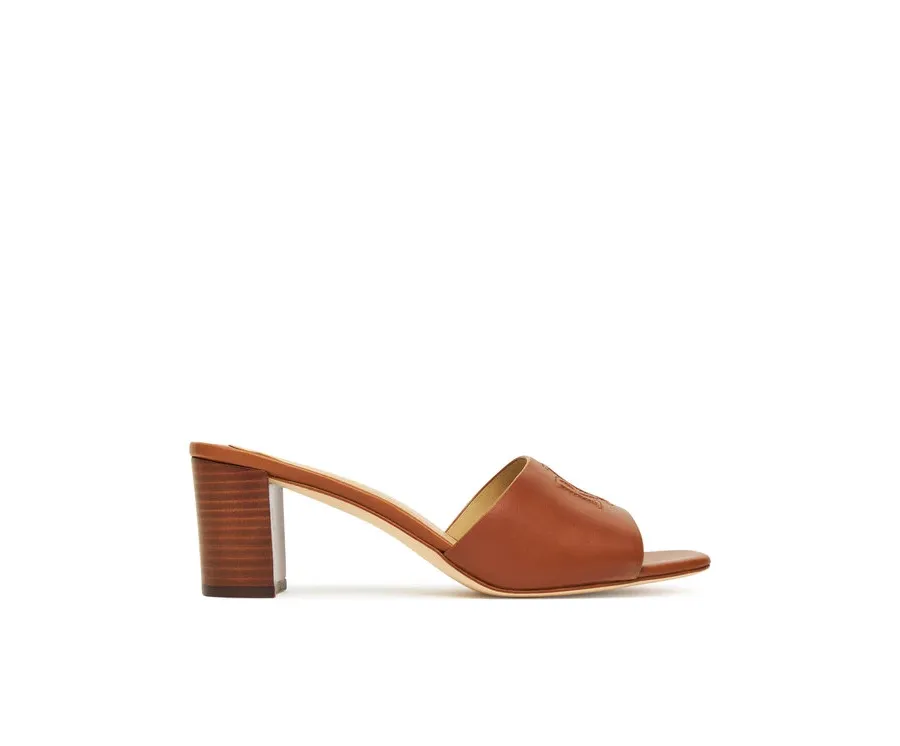 obrazek 1 LAUREN RALPH LAUREN Klapki Everley Block-Heel 802974364002 Brązowy