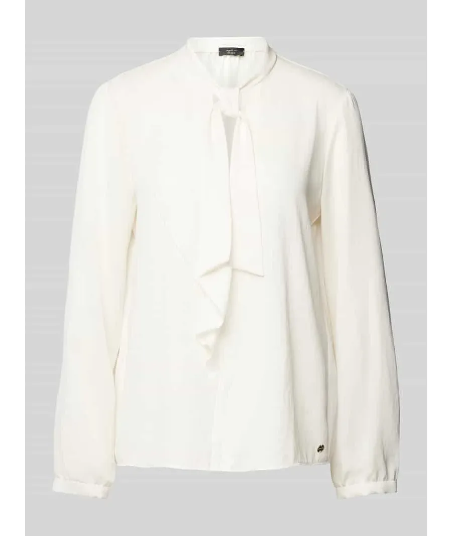 obrazek 1 Bluzka z wiązaniem pod szyją i aplikacją z logo