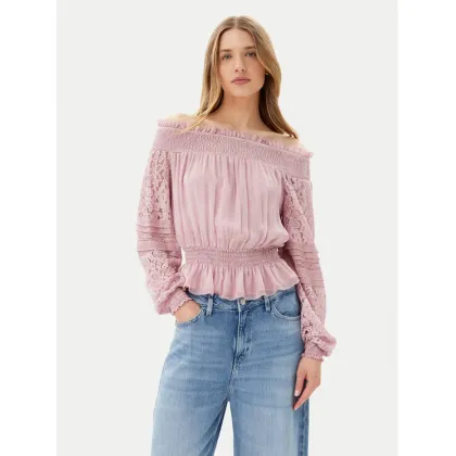 Zdjęcie Guess Bluzka W5GH0S WE550 Różowy Regular Fit