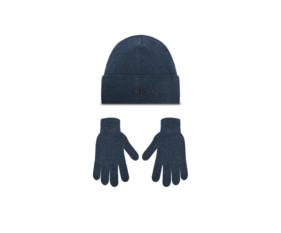 obrazek 1 Calvin Klein Zestaw Czapka i Rękawiczki K50K512469 Niebieski