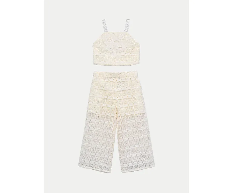 obrazek 1 Abel & Lula Komplet top i spodnie 5236 Écru Regular Fit