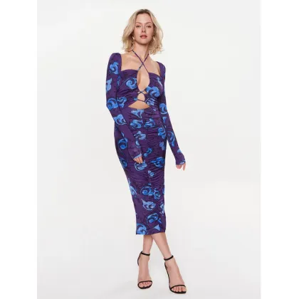 Zdjęcie Versace Jeans Couture Sukienka codzienna 74HAO922 Fioletowy Regular Fit