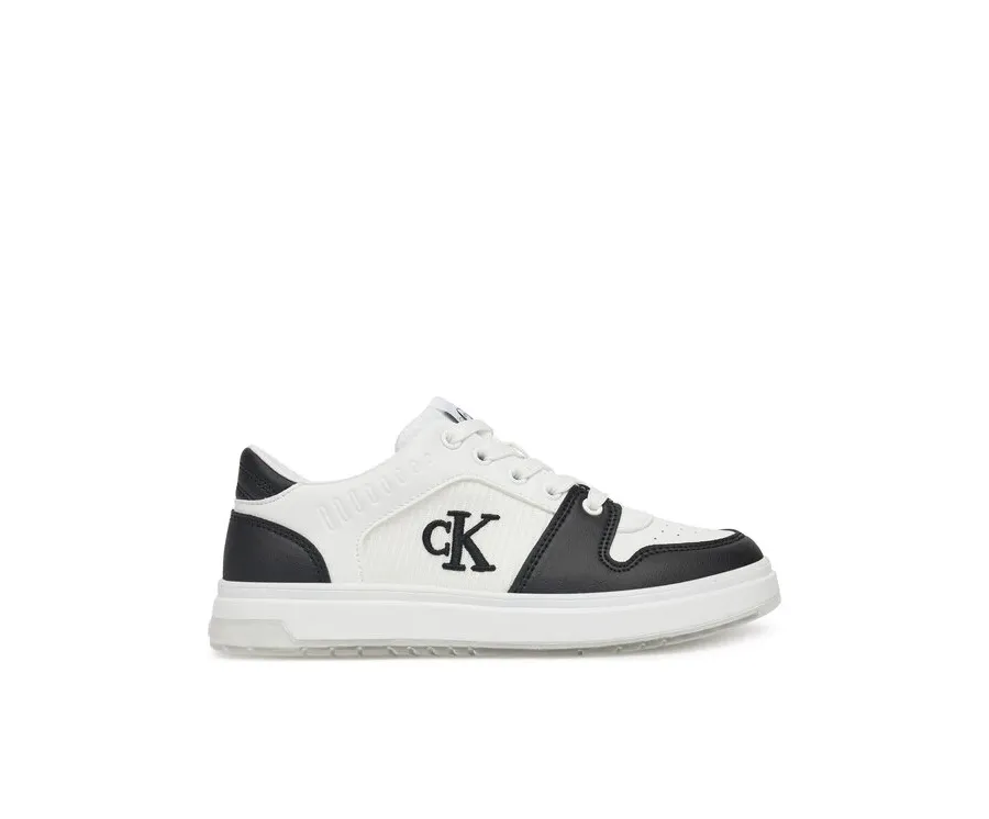 obrazek 1 Calvin Klein Jeans Sneakersy Low Cut Lace-Up Sneaker V3X9-82093-1697 S Biały