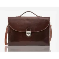 Zdjęcie Ekskluzywna skórzana teczka biznesowa na dokumenty i laptopa