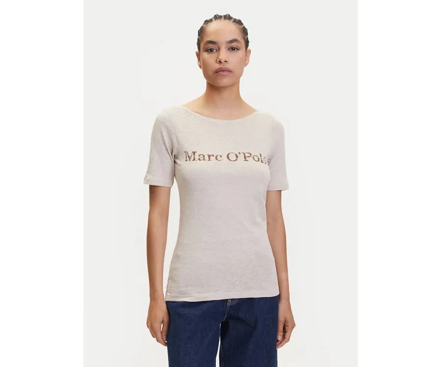 obrazek 1 Marc O'Polo T-Shirt 504 2261 51231 Beżowy Regular Fit