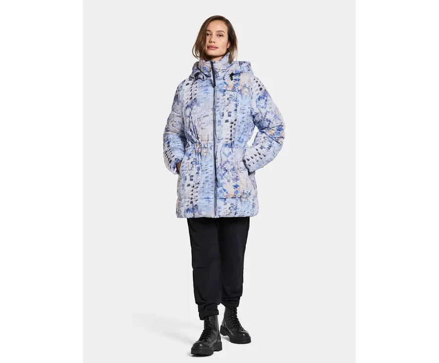 obrazek 1 Didriksons Parka Sia Aop Wns Parka 504810 Niebieski Standard Fit