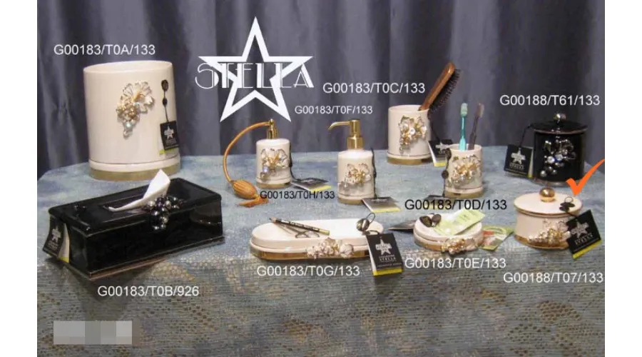 obrazek 1 Szykowne ceramiczne pudełko z winogronami do łazienki