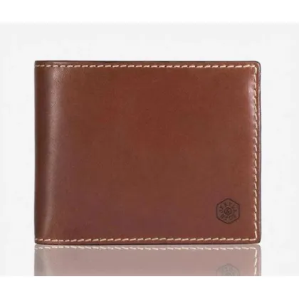 Picture Men's leather wallet in brown or black
