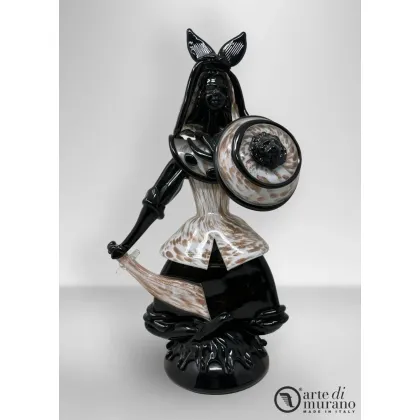 Zdjęcie Japońska rzeźba samuraj w szkle Murano