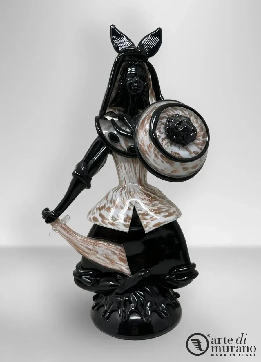 obrazek 1 Japońska rzeźba samuraj w szkle Murano