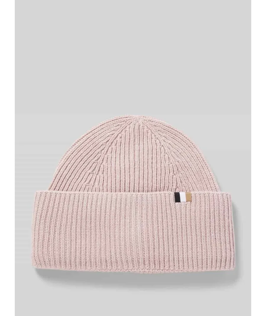obrazek 1 Czapka beanie z detalem z logo model ‘Laura’