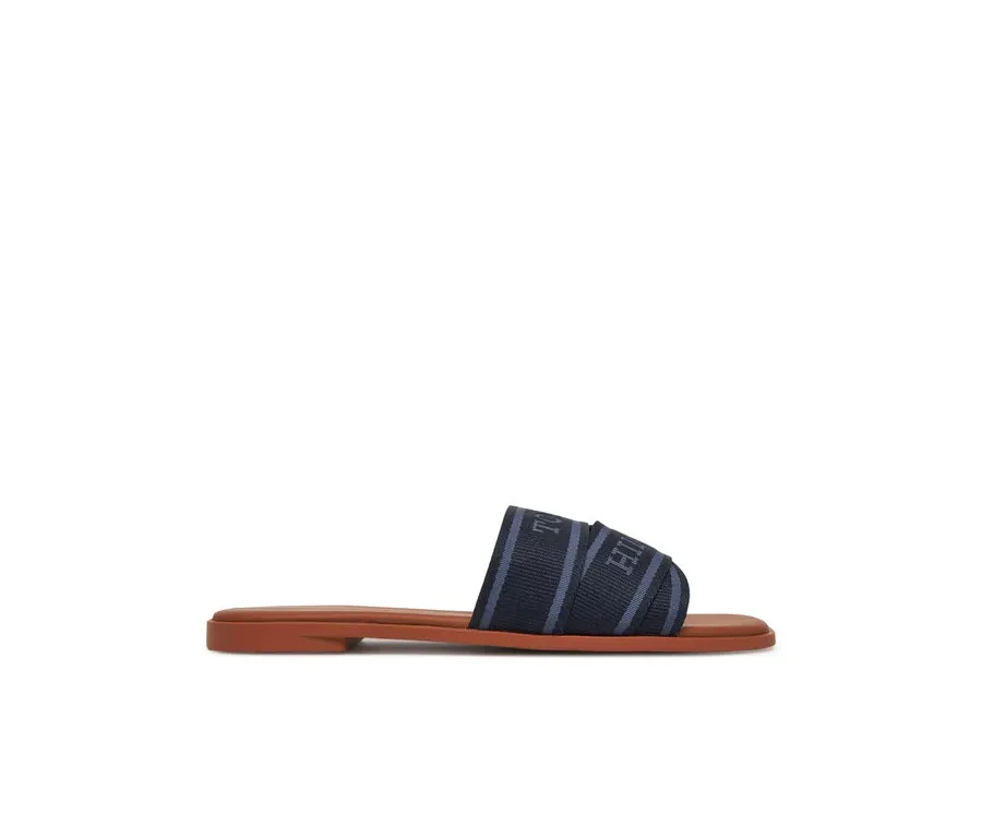 obrazek 1 Tommy Hilfiger Klapki Webbing Mule FW0FW08421 Granatowy