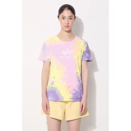 Zdjęcie Alpha Industries t-shirt bawełniany Basic Tee Batik Wmn kolor różowy