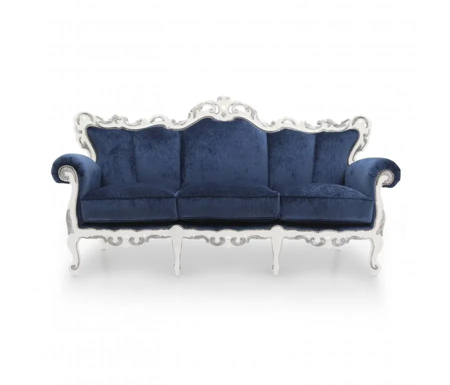 obrazek 3 Sofa w stylu barokowym ze strukturą drewna bukowego wzbogaconą rzeźbami - Sevensedie