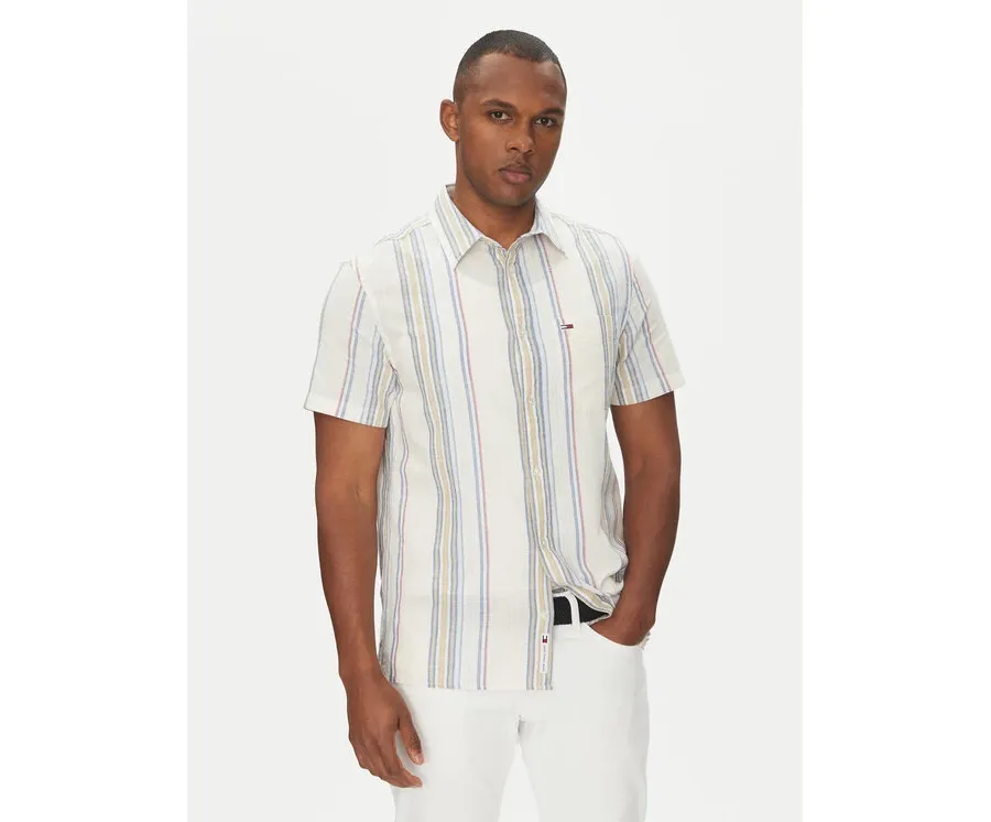 obrazek 1 Tommy Jeans Koszula DM0DM21302 Beżowy Regular Fit