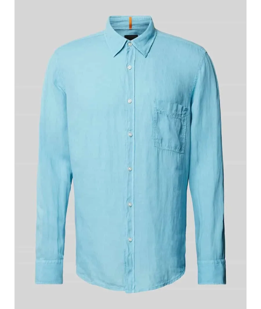 obrazek 1 Koszula casualowa o kroju regular fit z lnu model ‘Relegant’