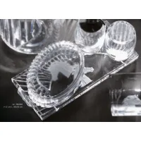 Picture Italian bathroom tray in hand-cut crystal with an engraved image of a horse - Il Paralume Marina