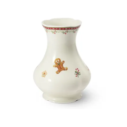 Zdjęcie Wyjątkowy wazon z porcelany w kolorze kości słoniowej zdobiony świątecznym motywem – Leander