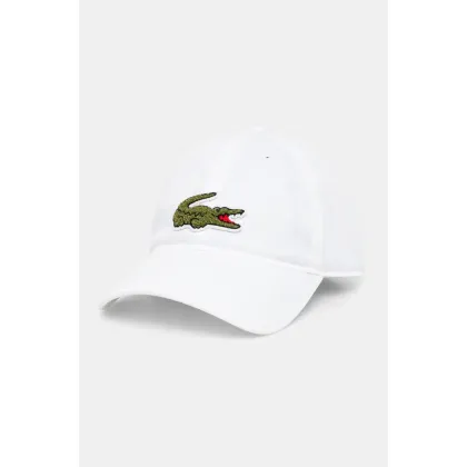 Zdjęcie Lacoste czapka z daszkiem kolor biały z aplikacją RK3186