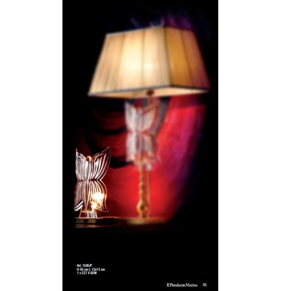 obrazek 1 Ekskluzywna lampa z kryształowym motylem – Il Paralume Marina