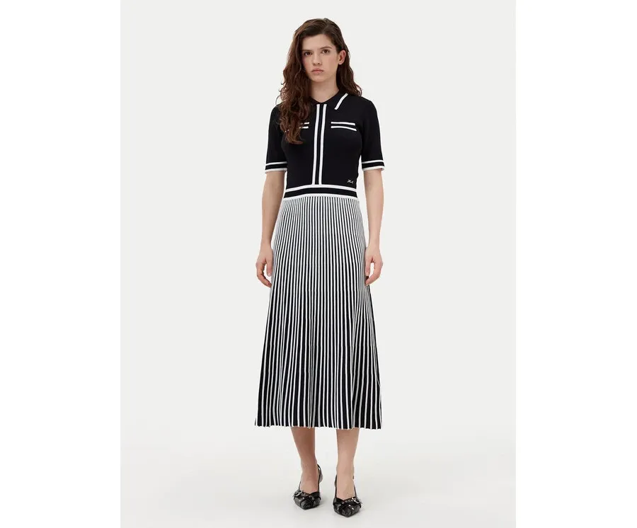 obrazek 1 KARL LAGERFELD Sukienka dzianinowa A1W13026 Czarny Regular Fit