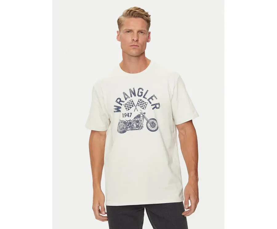 obrazek 1 Wrangler T-Shirt Americana 112357379 Biały Regular Fit