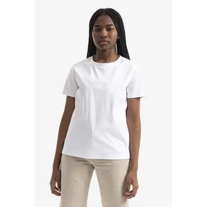 Zdjęcie Woolrich t-shirt bawełniany Logo T-shirt kolor biały CFWWTE0056FRUT297 CFWWTE0056FRUT2979-8041