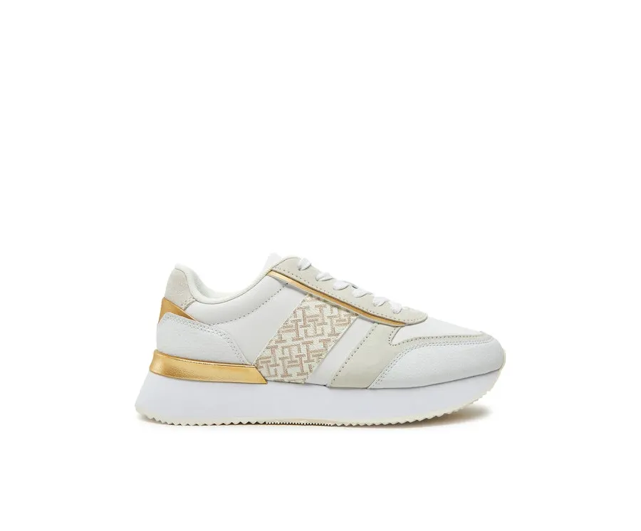 obrazek 1 Tommy Hilfiger Sneakersy Lux Monogram Runner FW0FW08387 Biały