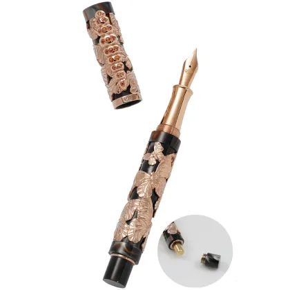 Zdjęcie Luksusowe pióro wieczne Morpho Blue Orange Sapphires Urso