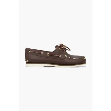 Zdjęcie Timberland mokasyny skórzane Classic Boat męskie kolor brązowy 74035-BROWN