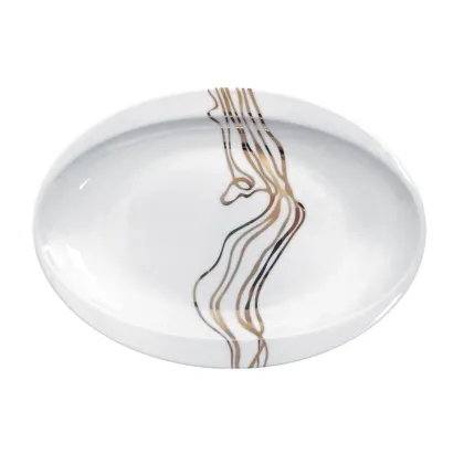 Zdjęcie Ekskluzywny porcelanowy półmisek Fiume D'Oro do jadalni