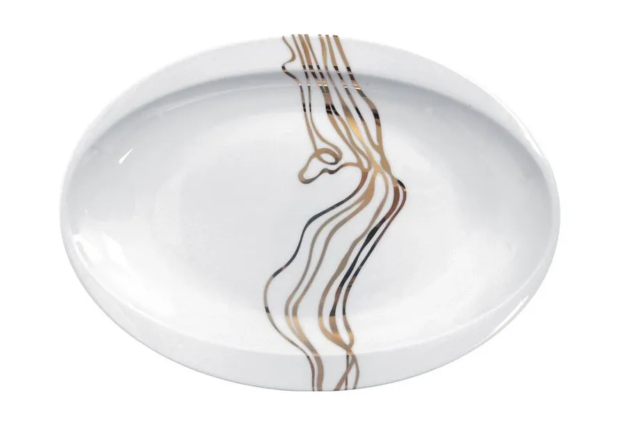 obrazek 1 Ekskluzywny porcelanowy półmisek Fiume D'Oro do jadalni