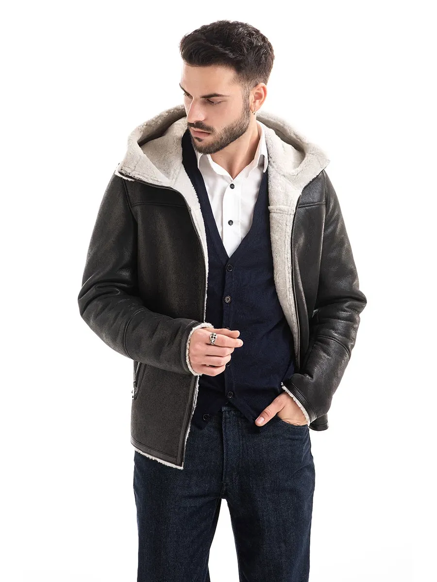 obrazek 10 Naturalna kurtka męska z owczej skóry - A&A Vesa