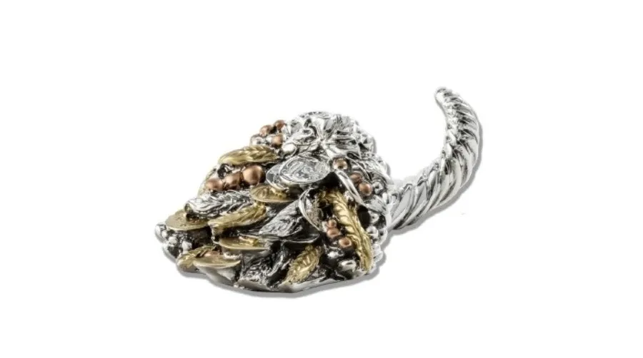 obrazek 1 Unikatowa rzeźba – srebrno-złoty róg obfitości