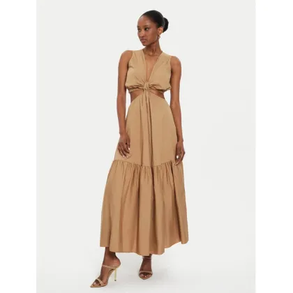Zdjęcie ViCOLO Sukienka letnia TB2502 Beżowy Regular Fit