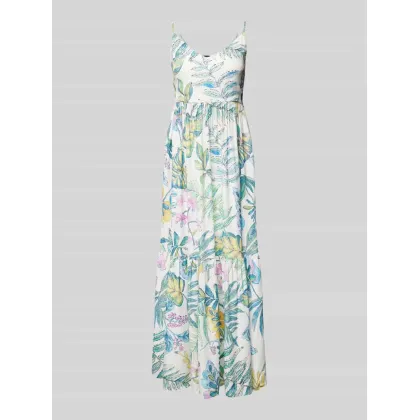 Zdjęcie Długa sukienka z wiskozy w kwiatowy wzór