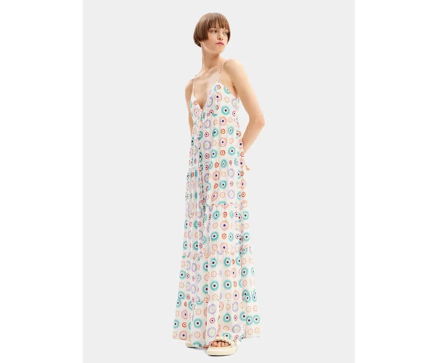 obrazek 1 Desigual Sukienka letnia Galactica 24SWVW06 Biały Regular Fit