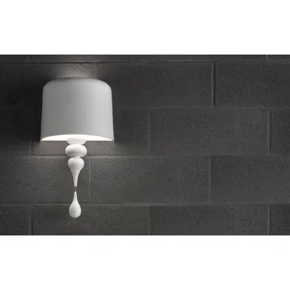 Picture Elegant wall lamp made of resin for the living room