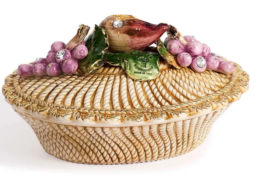 obrazek 1 Ozdobiona owalna misa ceramiczna do jadalni