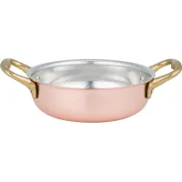 Zdjęcie Patelnia miedziana do paelli Ø10cm 2 uchwyty - Gioie di casa - Cu Artigiana