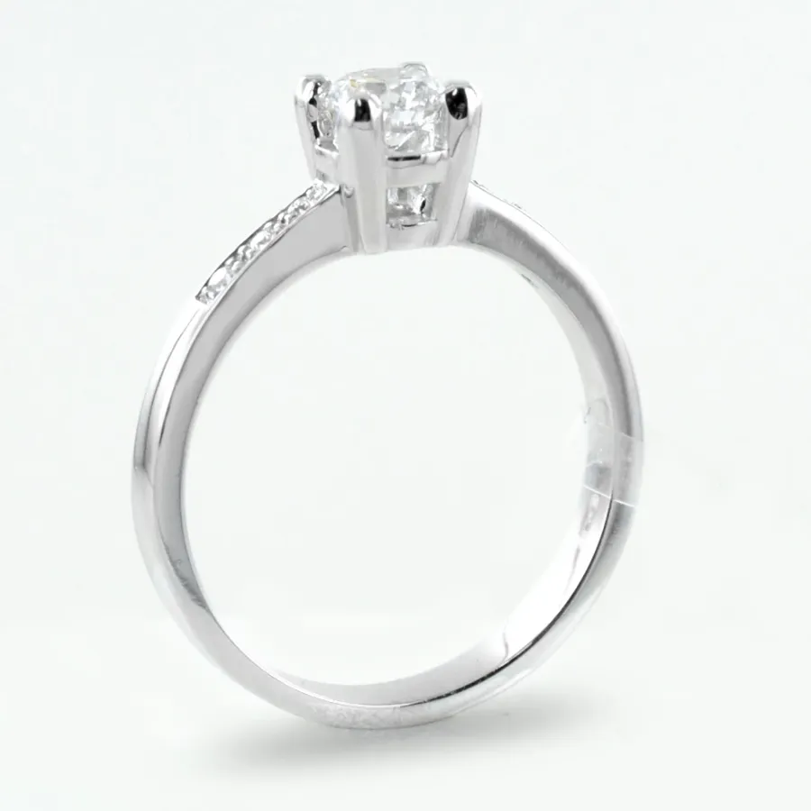 obrazek 3 Pierścionek Solitaire z diamentami na trzonie 0,40 ct
