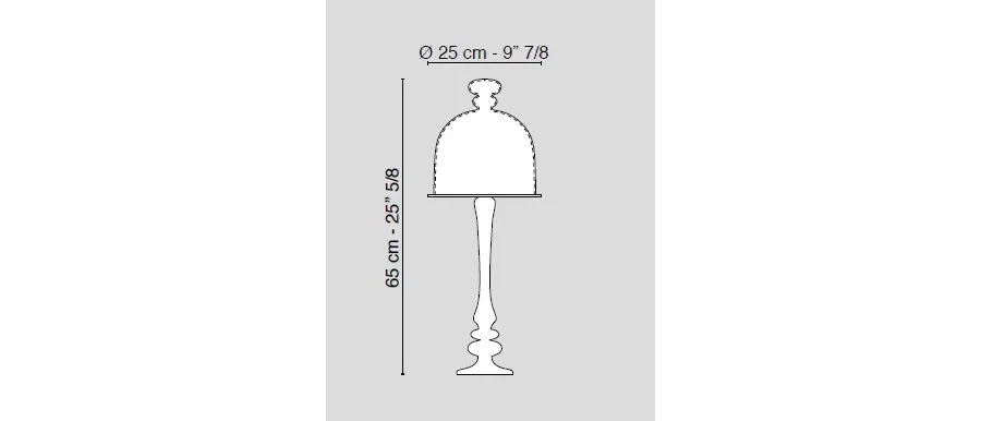 picture 3 Glass plateau on a long leg with shade - Luxury Products