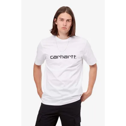 Zdjęcie Carhartt WIP t-shirt bawełniany S/S Script kolor biały z nadrukiem I031047