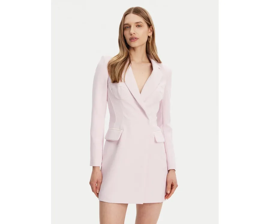 obrazek 1 Elisabetta Franchi Sukienka koktajlowa AB-734-51E2-V600 Różowy Regular Fit